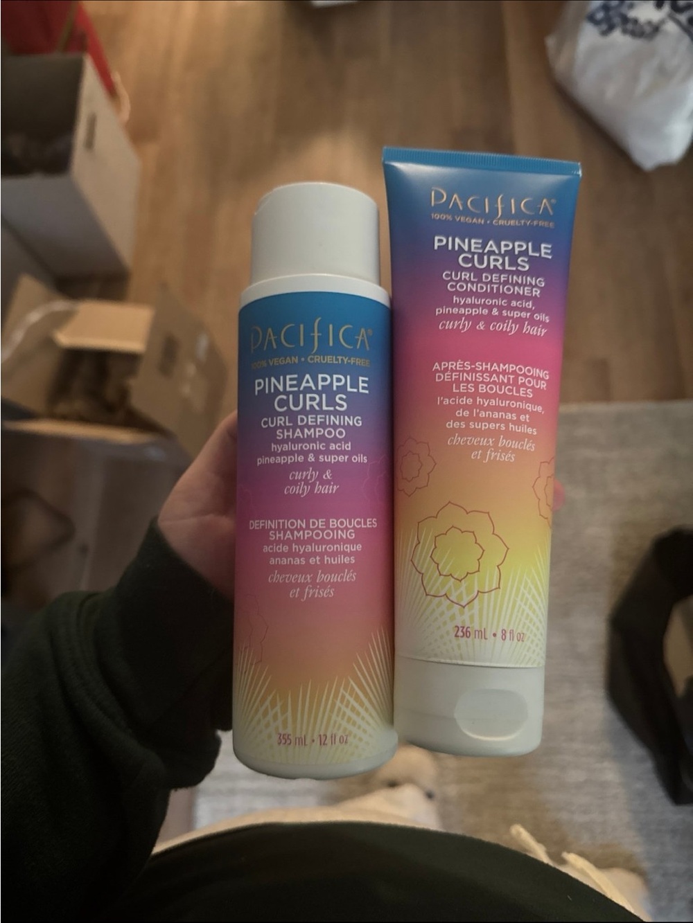 Pacifica Pineapple Curls Shampoo & Conditioner - Blue, Pink, Yellow Gradient
